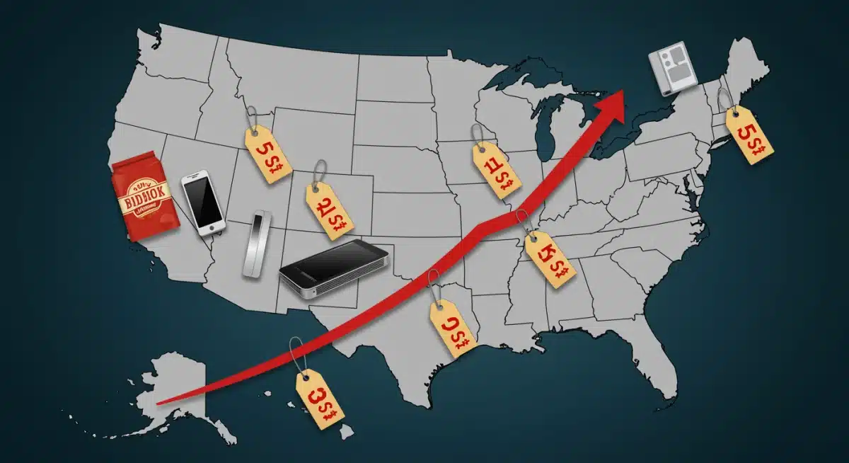 Rising consumer prices across various goods in the US