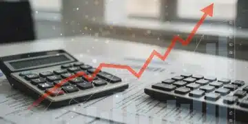 Financial charts and tax documents symbolizing 2025 capital gains tax adjustments and investment strategy.