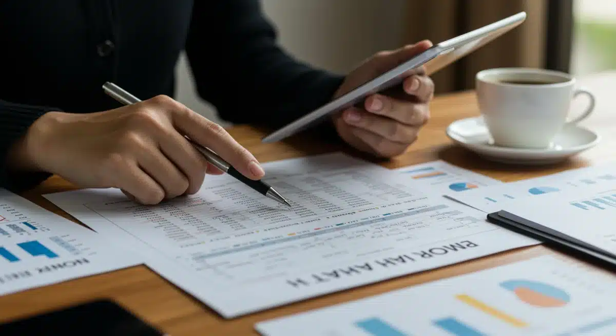 Investor analyzing financial data on a tablet, planning for 2025 tax changes.