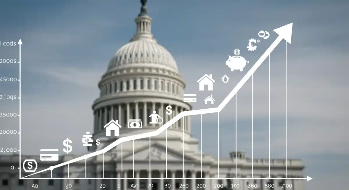 Graph showing rising interest rates impacting mortgages, savings, and credit card debt