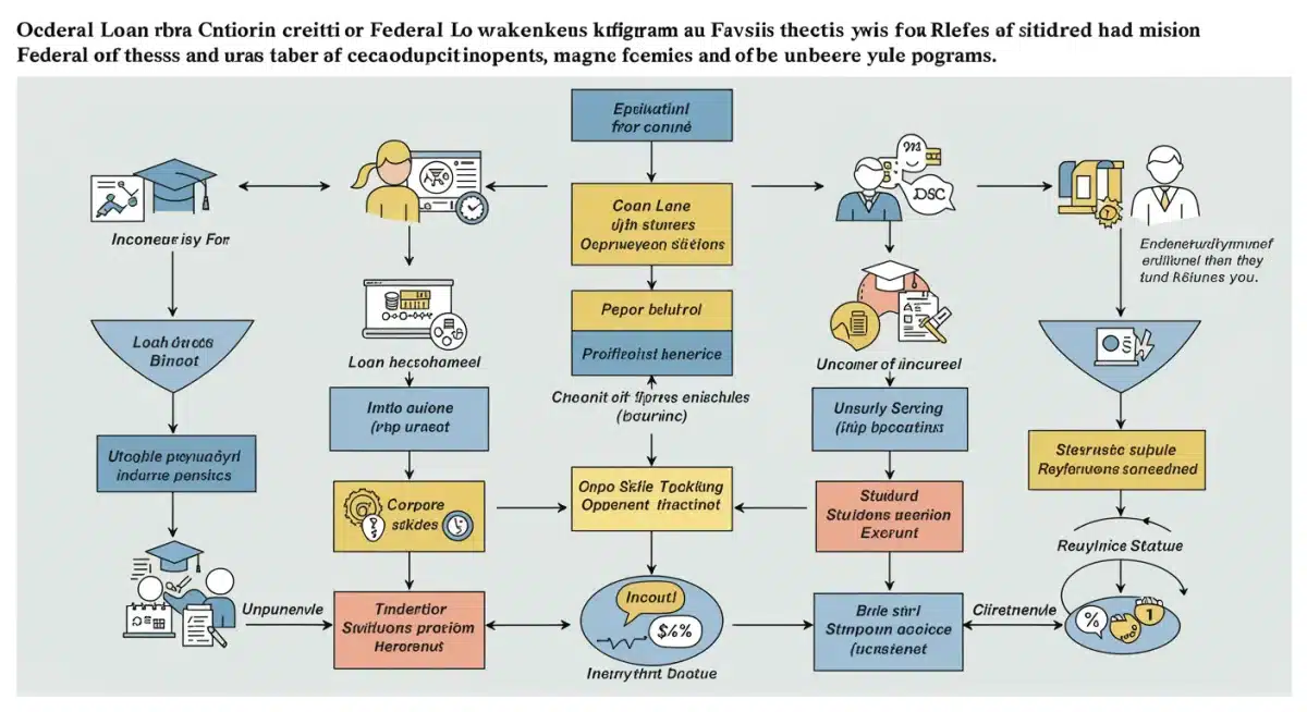 Infographic showing eligibility criteria for 2026 federal student loan relief programs
