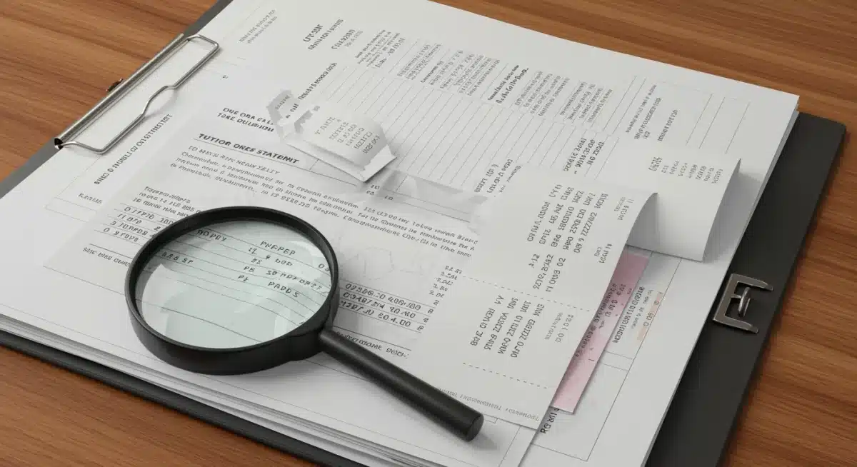 Organized financial documents for education tax credit claims