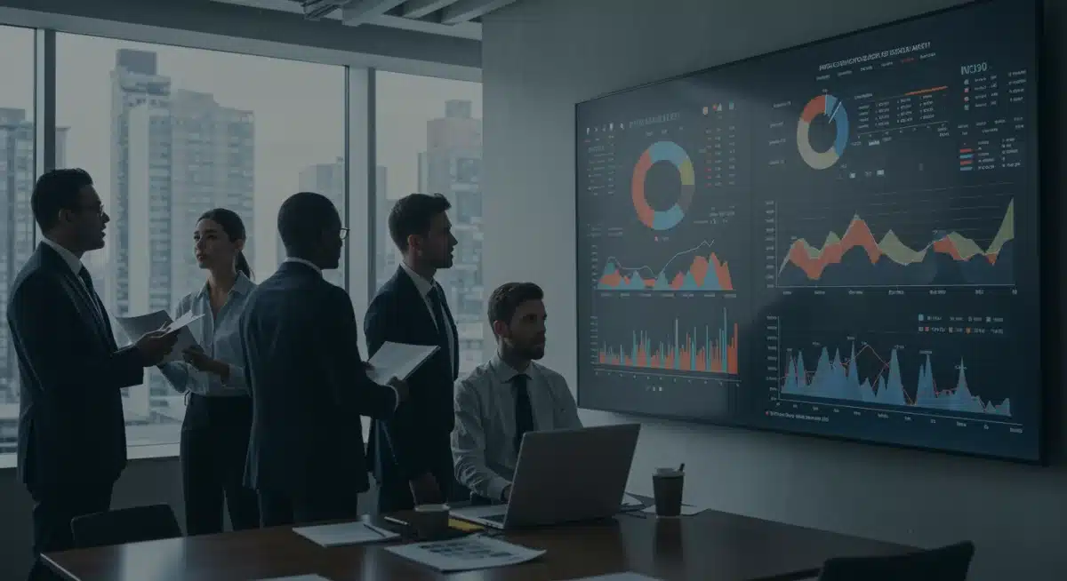 Economic professionals analyzing GDP, unemployment, and inflation after Fed decision