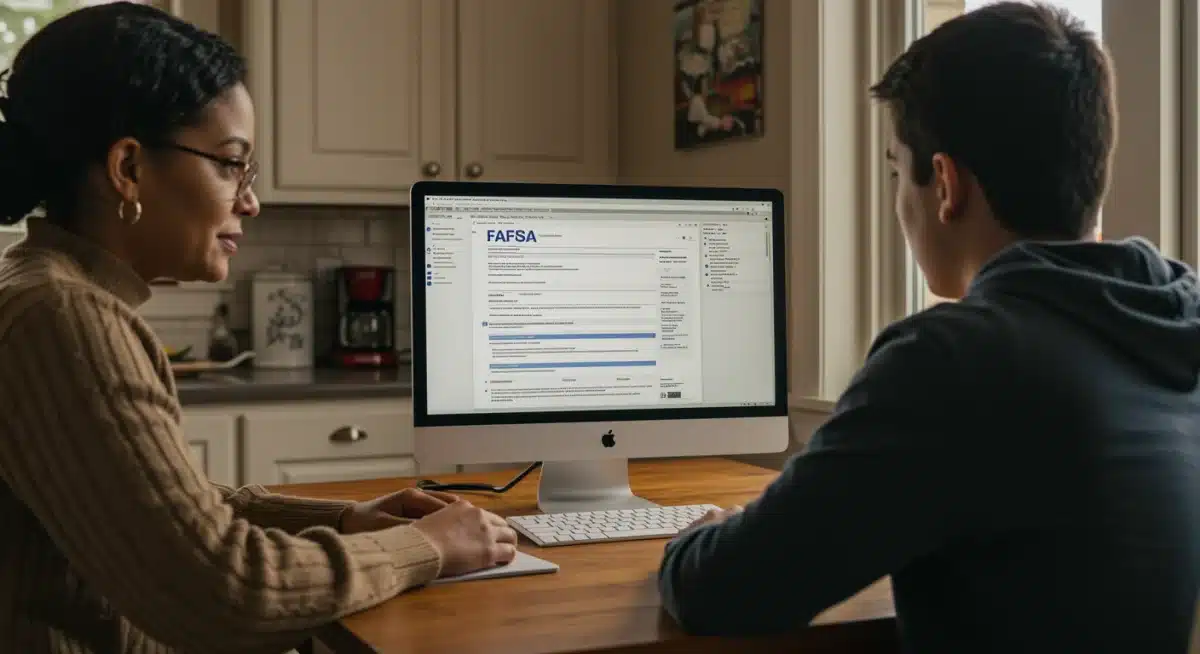 Parent and student planning 2026 FAFSA application together