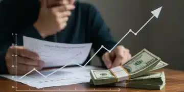 Graph showing rising inflation affecting U.S. dollar savings