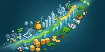 Illustration of diverse investment opportunities across technology, green energy, and healthcare.