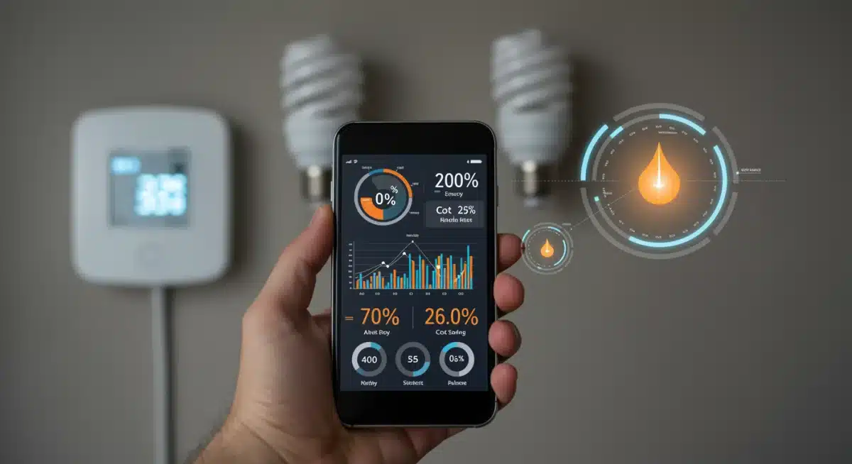 Digital display showing energy savings from LIHEAP
