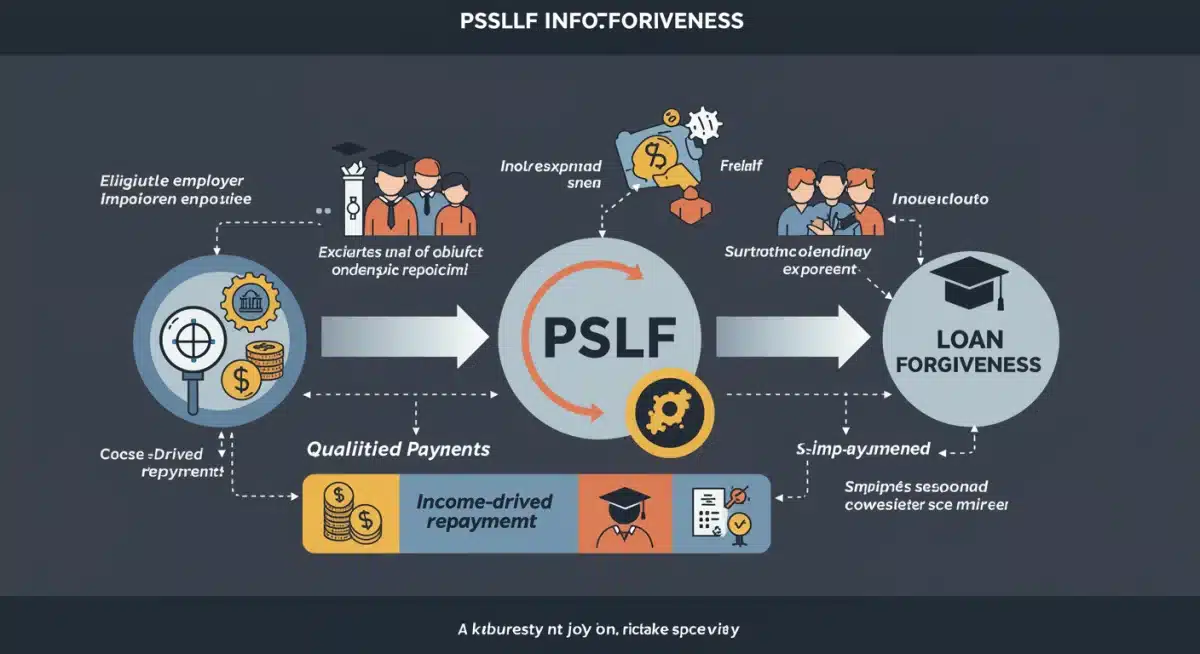 Infographic showing the step-by-step process for Public Service Loan Forgiveness.
