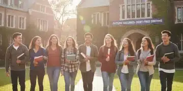 College students on campus, symbolizing educational opportunity and financial aid.