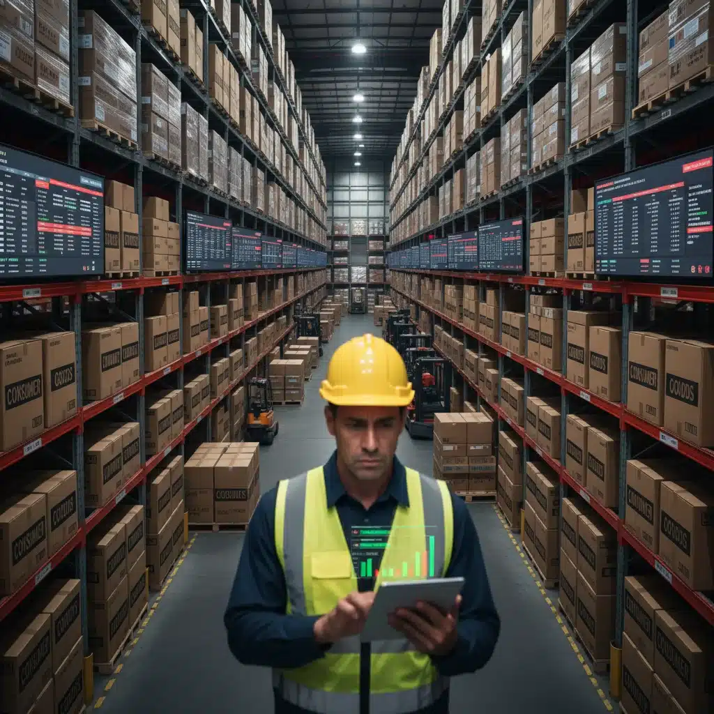 Warehouse showing consumer goods inventory challenges and potential shortages