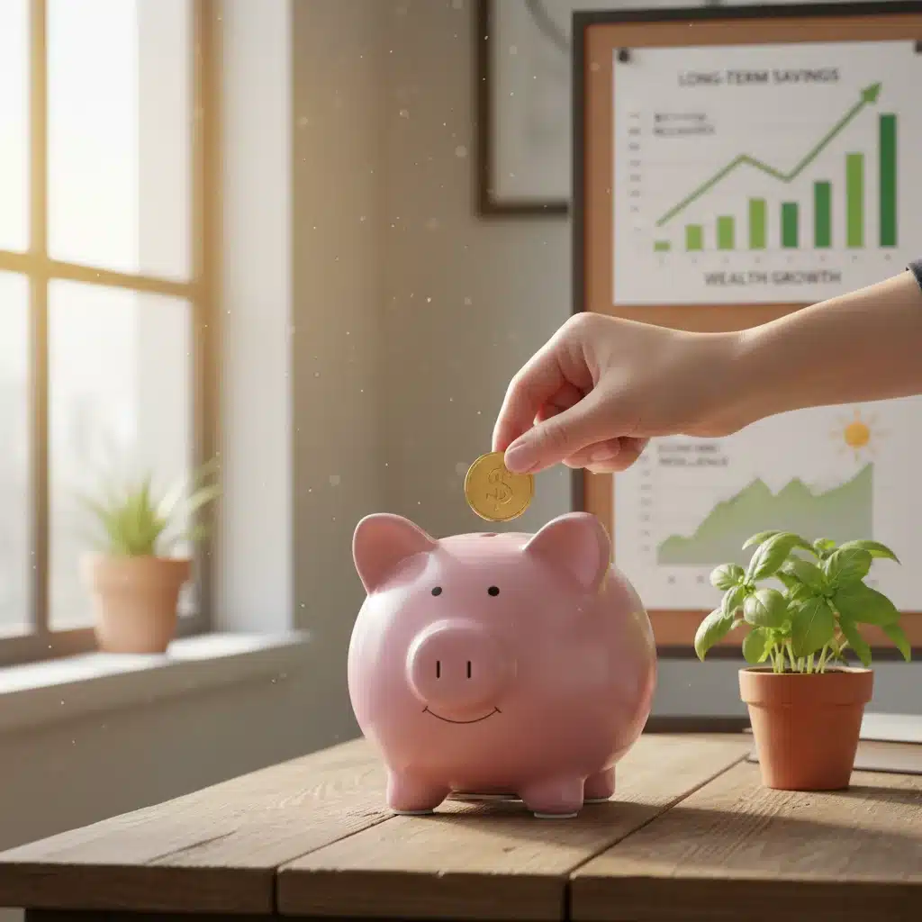 Symbolic image of long-term savings growth and financial resilience against inflation.