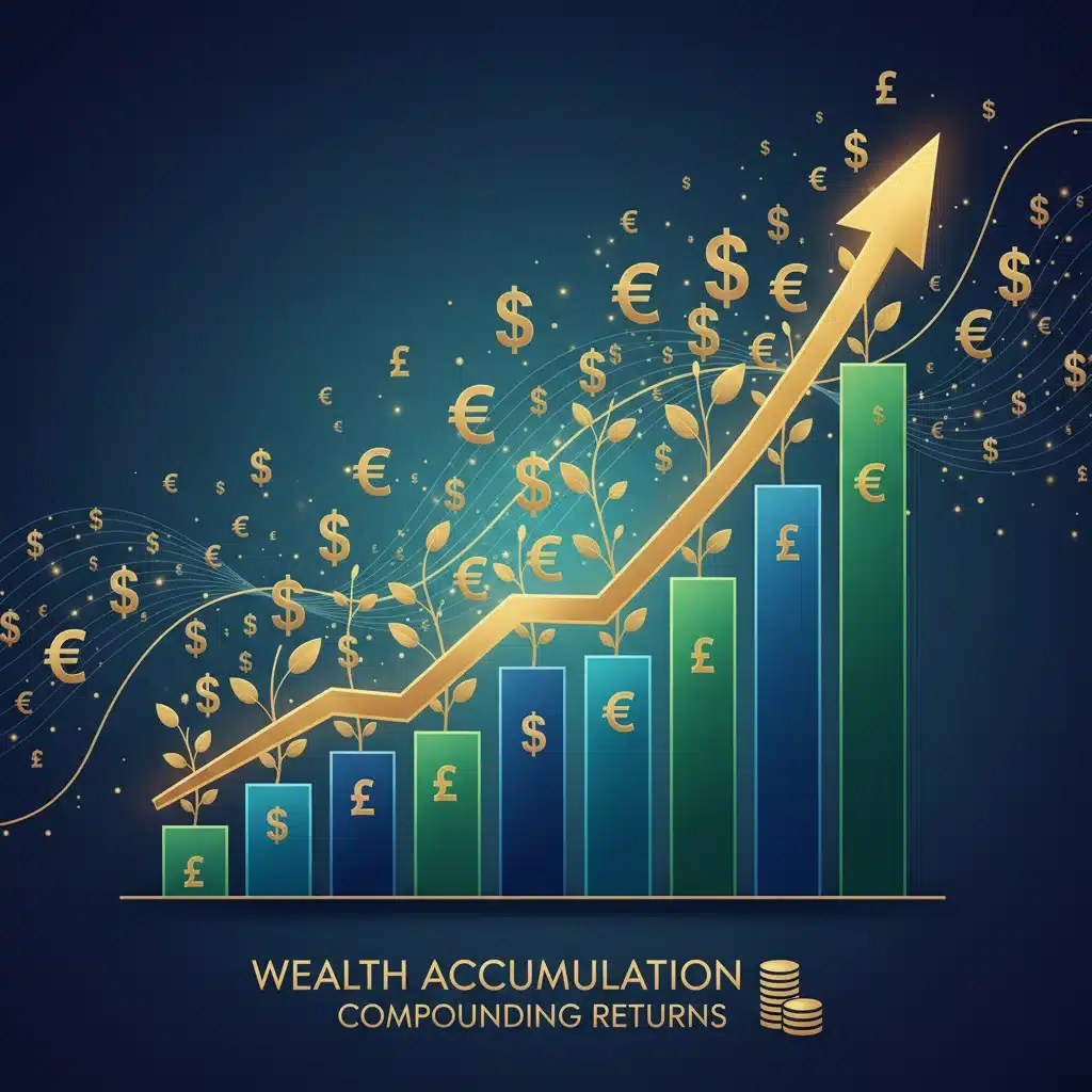Visualizing long-term growth of a diversified 401k investment portfolio