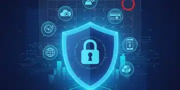 Shield protecting digital data icons with July 2026 calendar, representing federal data privacy legislation.
