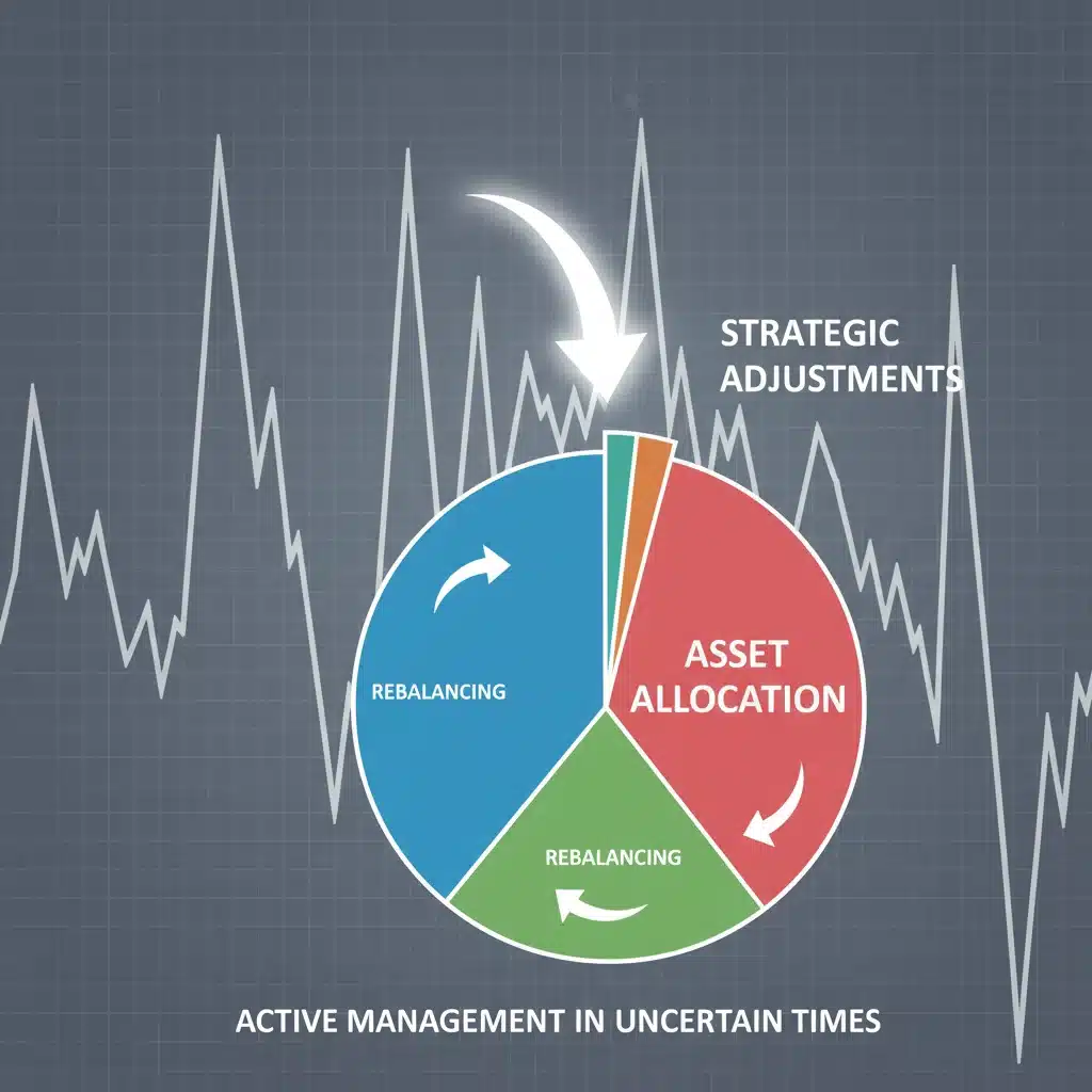 Market volatility chart with asset allocation adjustments