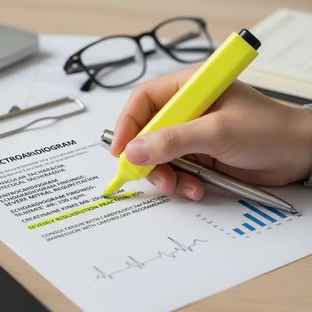 Highlighting crucial medical evidence for disability benefits application.